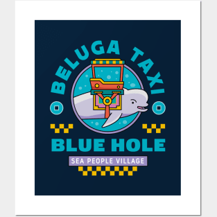 Beluga Taxi Emblem Posters and Art